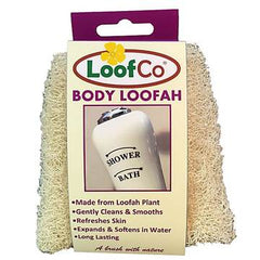 Body loofah in cardboard package.