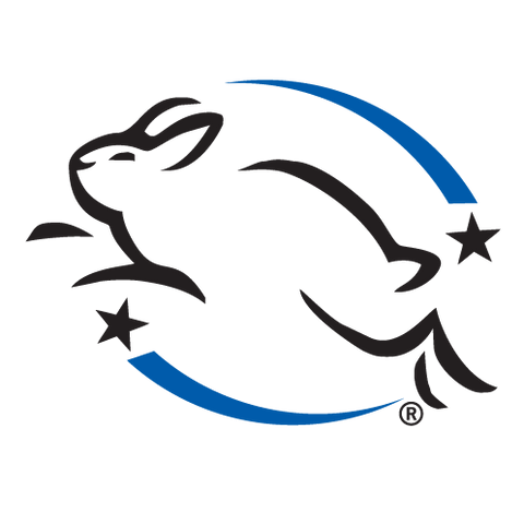 leaping bunny logo.