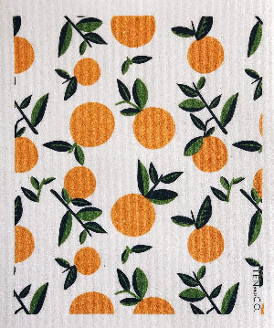 ten and co vintage orange compostable sponge cloth.