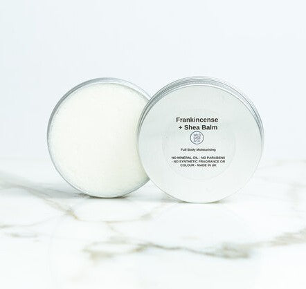 wild sage and co shea balm moisturiser in aluminium tub.