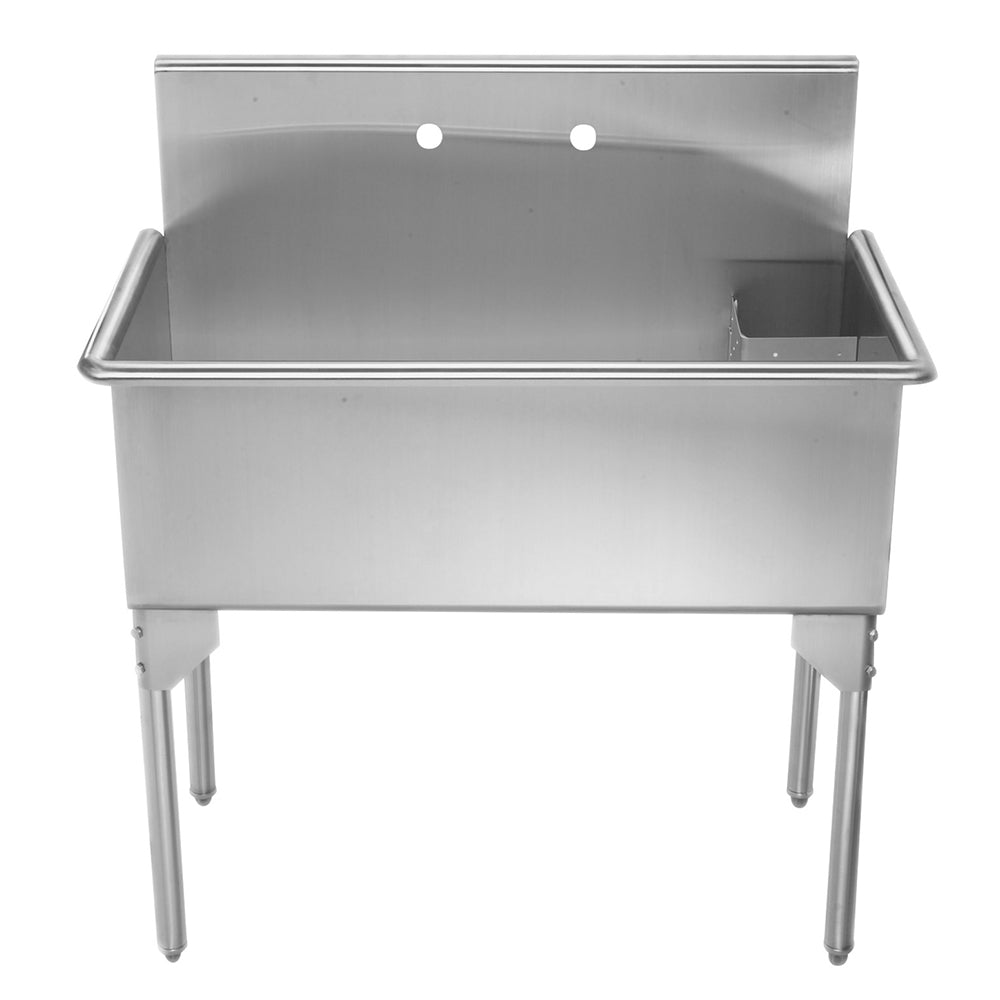Whitehaus Whls3618 Np 36 Brushed Stainless Steel Freestanding Utility Sink