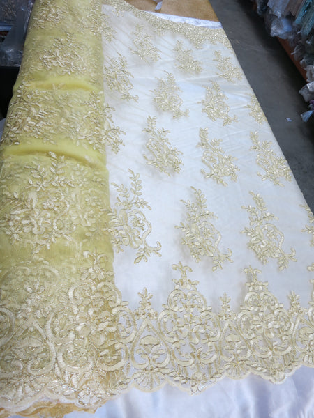 metallic lace fabric by the yard