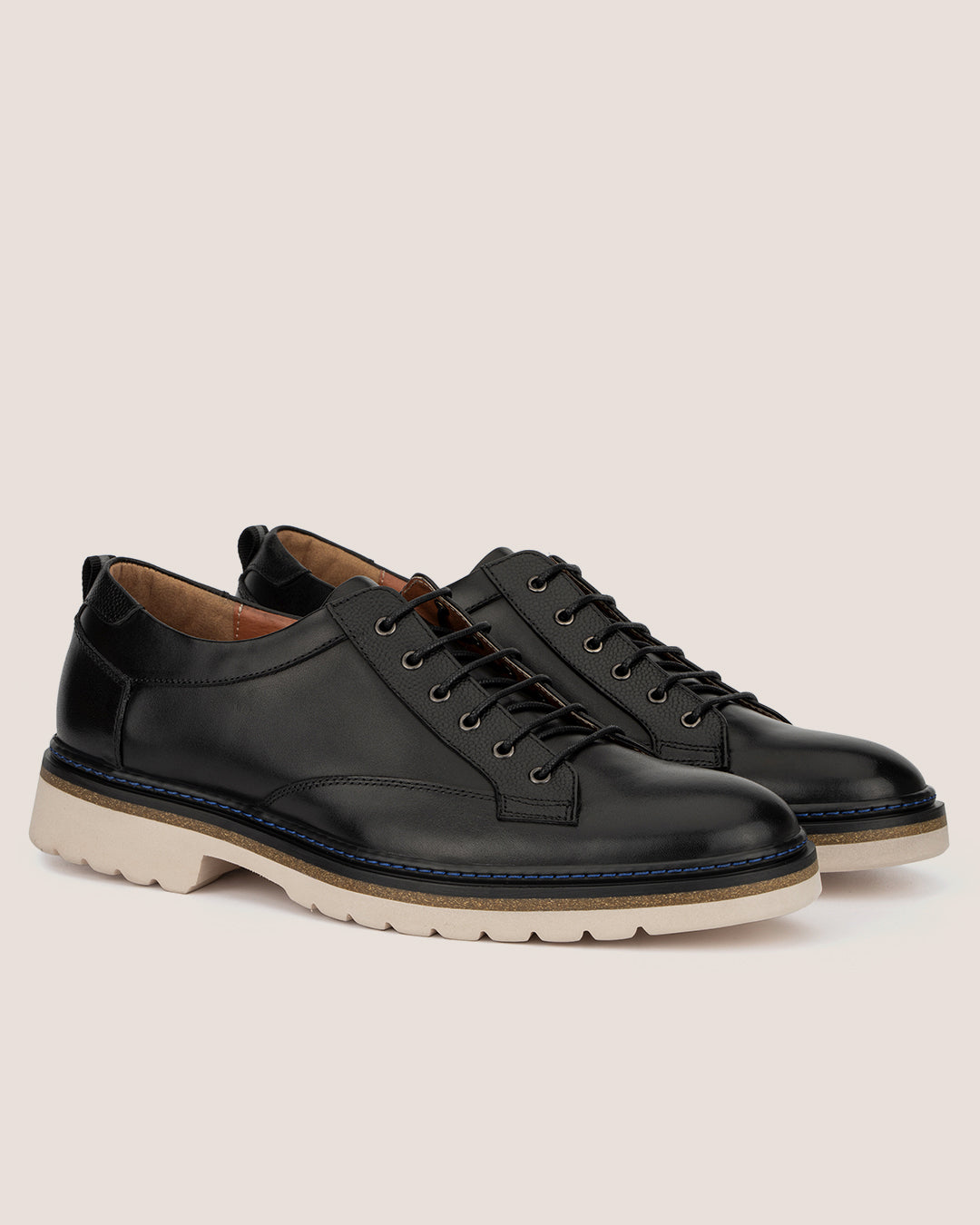  Vintage Foundry Co. Men's Ivan Derby Shoes, Lace Up, Flat  Sole, Round Toe, Rubber Outsole; Size 7.5 Black