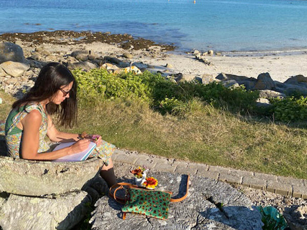 Emma Mawston Painting on Tresco