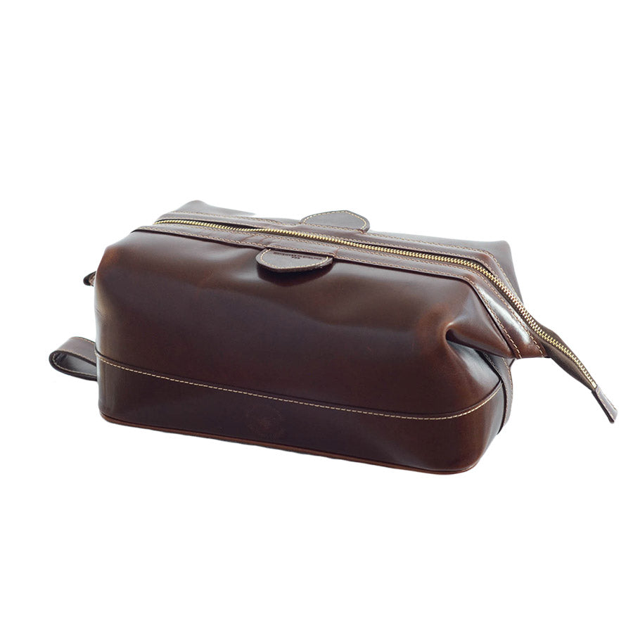 large leather wash bag