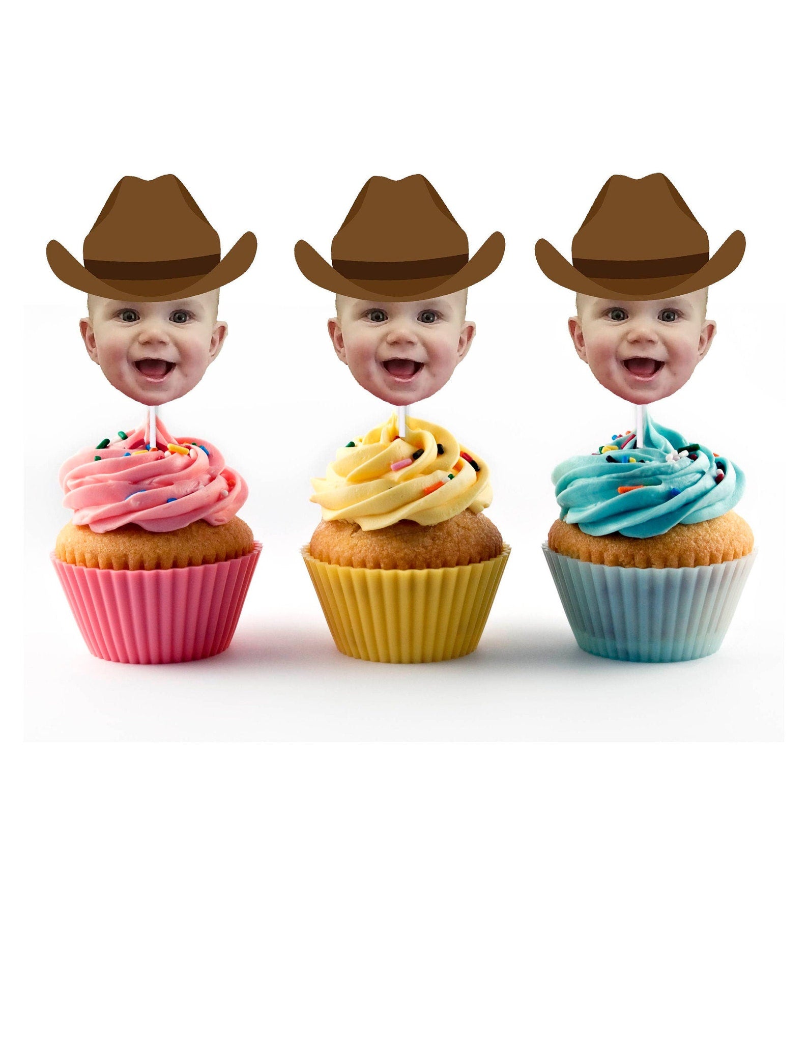 free printable cowgirl cupcake toppers