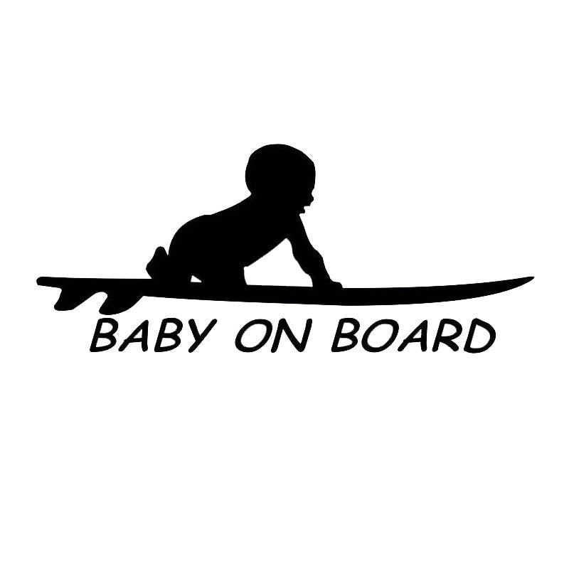 Baby On Board Surf Sticker Surfing Mood