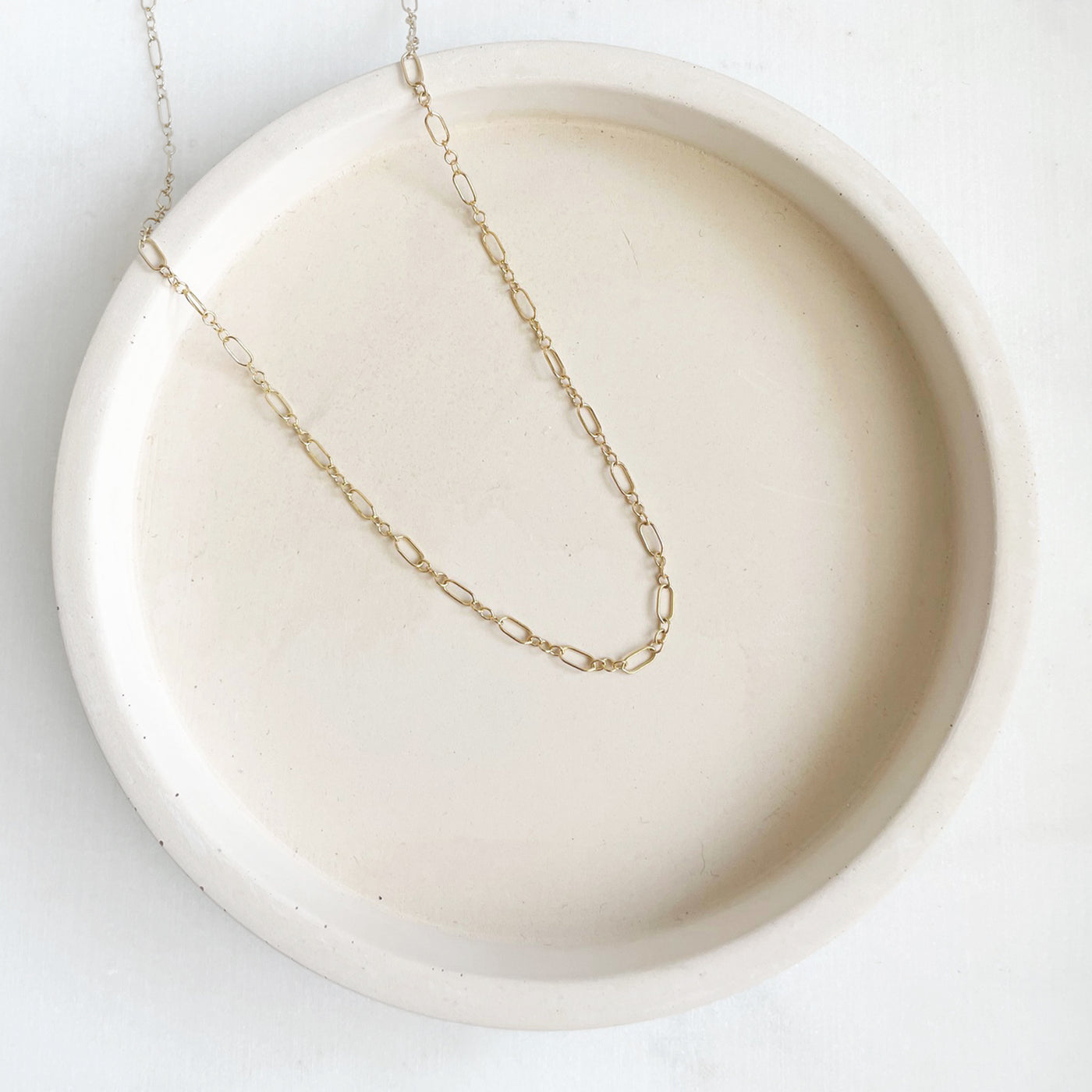 dainty gold chain link necklace