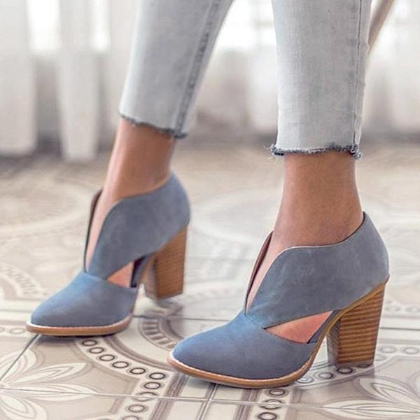 casual chunky heels