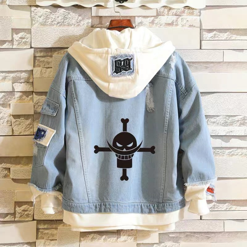 One Piece Stylish Hooded Denim Jacket Circumtoy