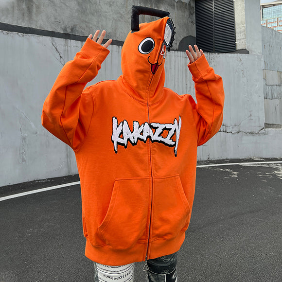 KAKAZZY HOODIE チェンソーマン パーカー フルジップ XLサイズ-