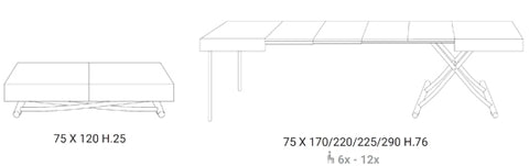 Magnum coffee table by Ozzio Italia product specs