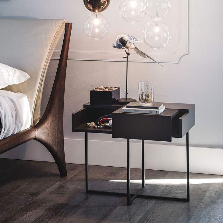nightstand with wood drawers  by Cattelan Italia