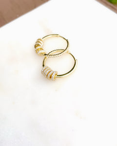 Sterling Silver Gold Plated Multi Ring Hoops