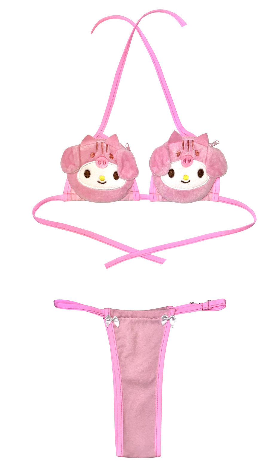 Lavish Kitty Bikini Set (Pink)