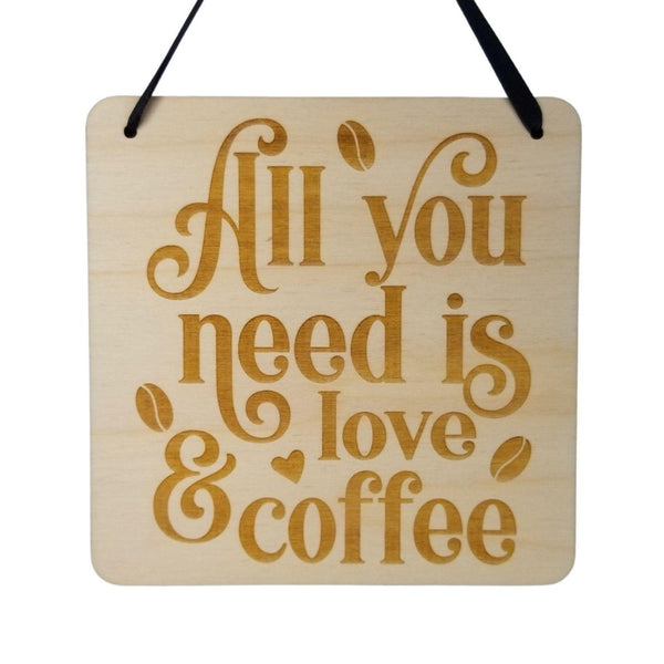 Athena's Elements Coffee Bar Signs Decor Funny Kitchen Decor Pine