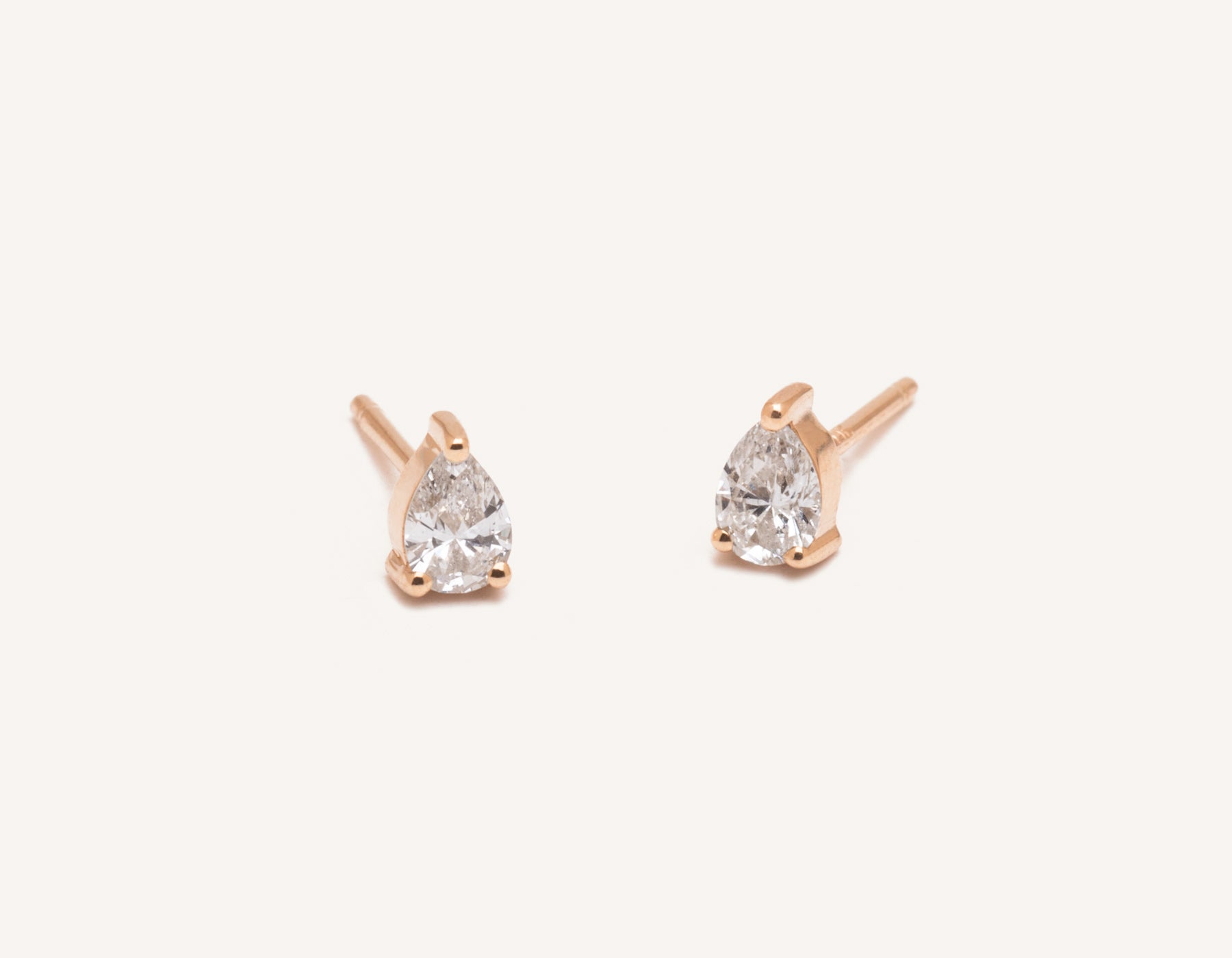 Pear Diamond Earrings | 14K Solid Gold | Vrai