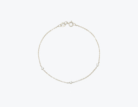 simple white gold bracelet