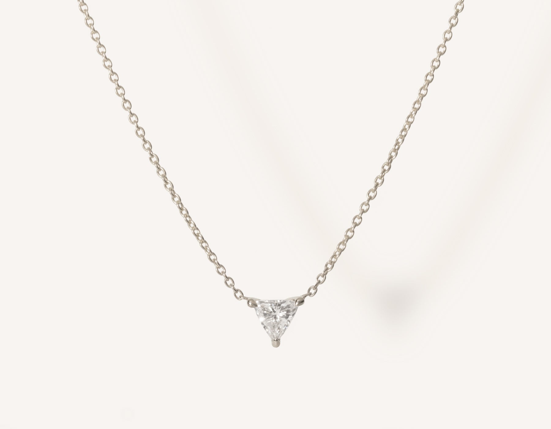 Trillion Diamond Necklace | 14k Solid Gold | Vrai & Oro