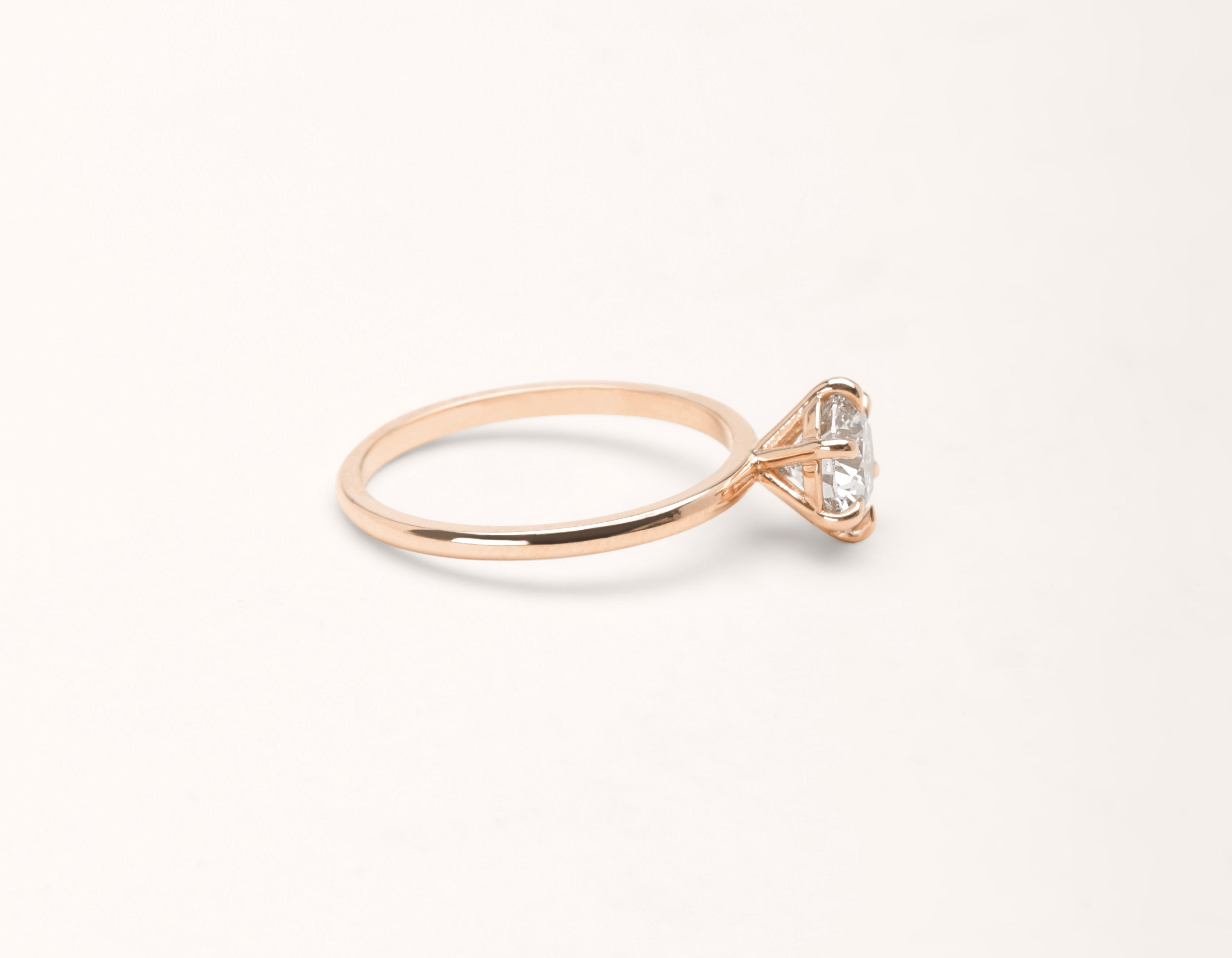 simple rose gold solitaire ring