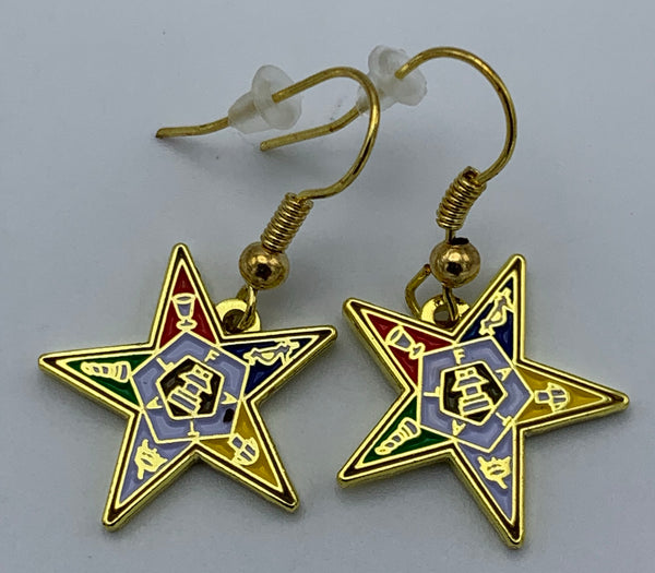 Order of The Eastern Star - Shield Earrings