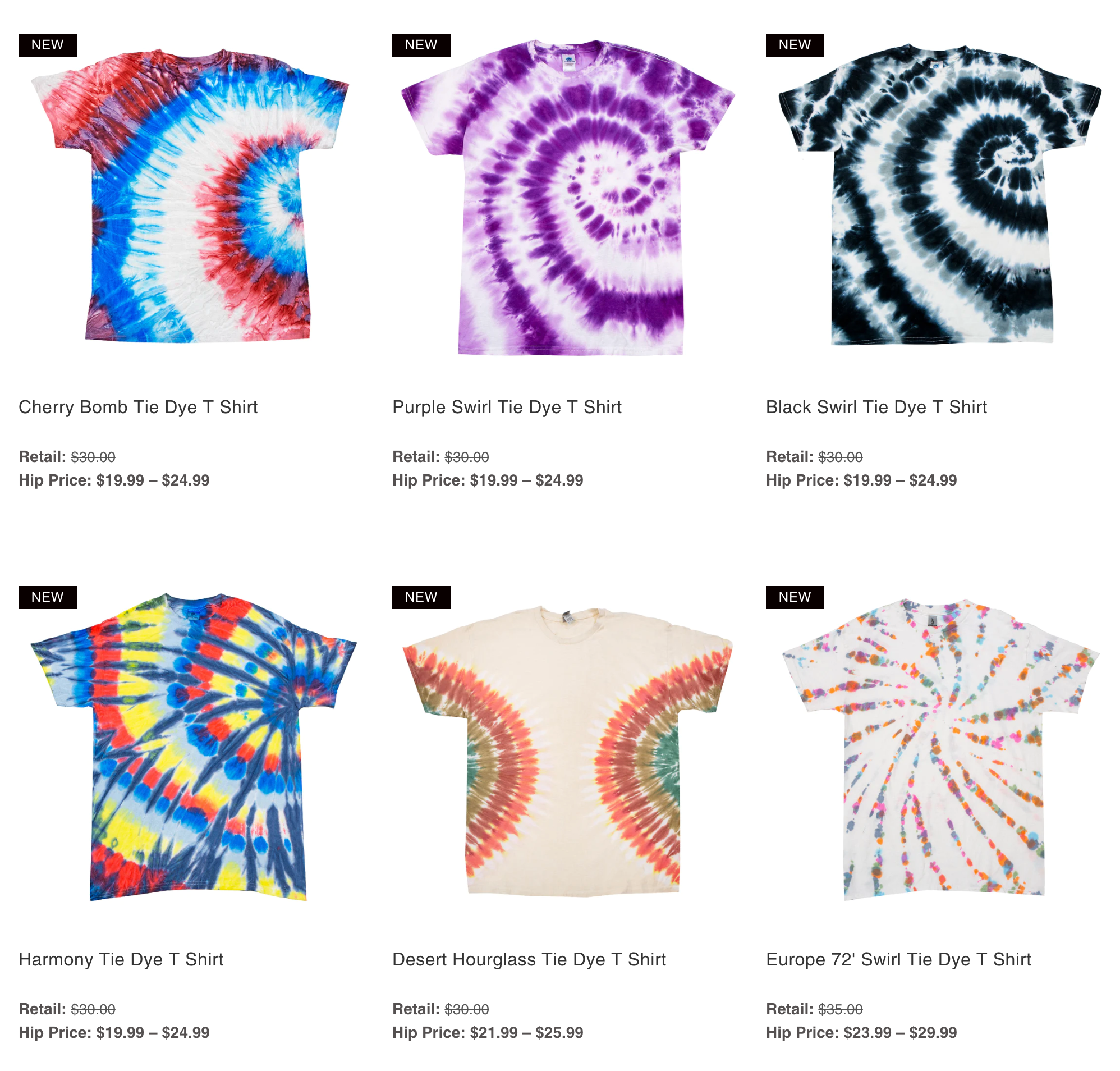 TIE DYE T-SHIRTS