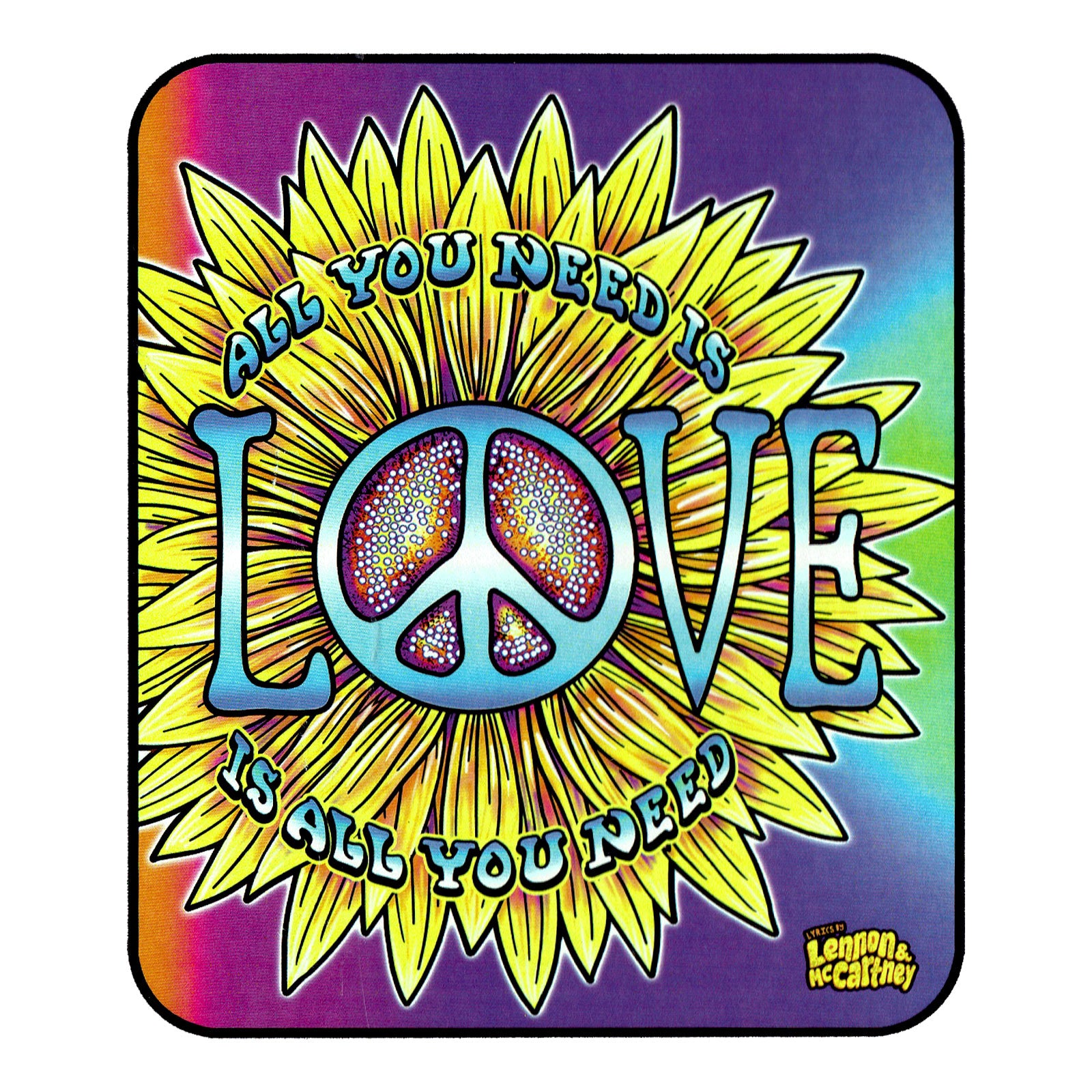 The Beatles All You Need Is Love Fleece Blanket Hippie Shop
