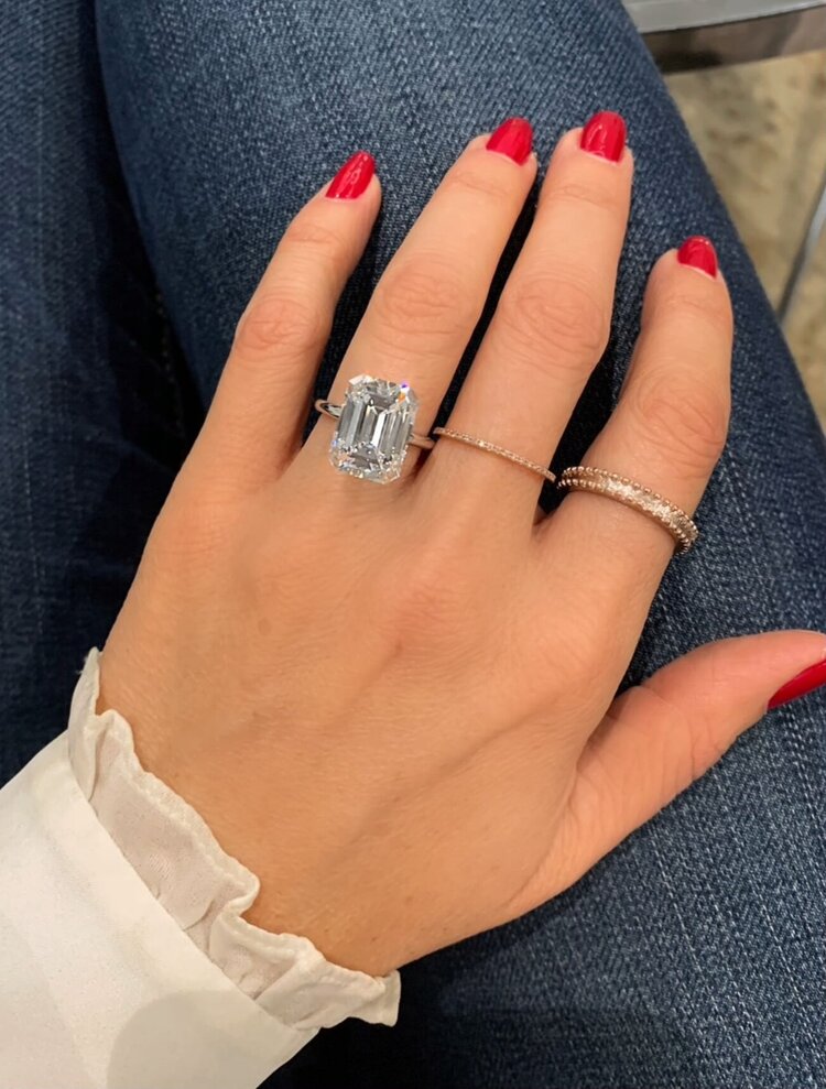 6 Carat Emerald Cut Diamond Engagement Ring