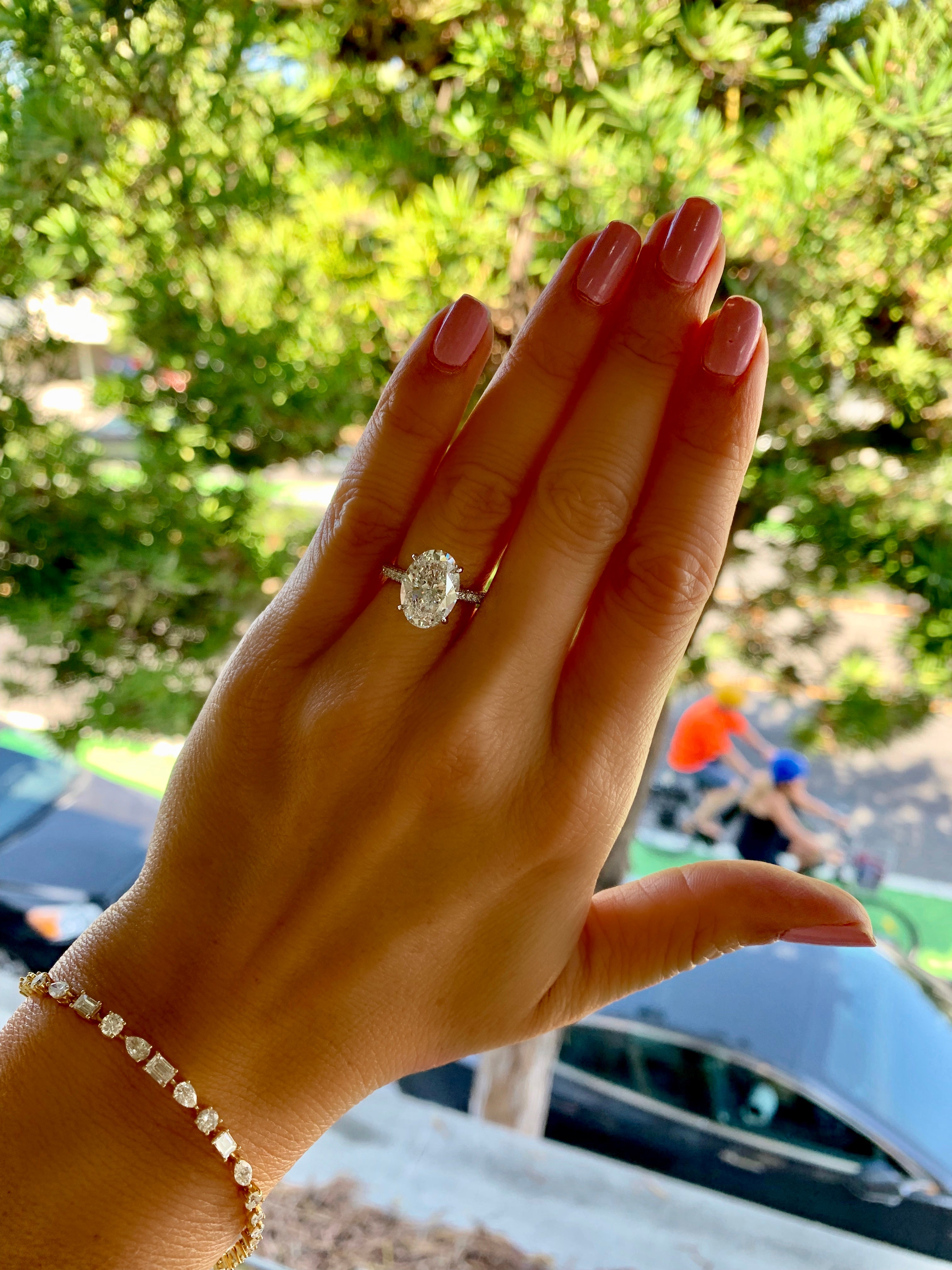 4 Ct Oval Cut Wedding Ring Diamond Halo Engagement White Gold Finish Size I  - T - Sunargi