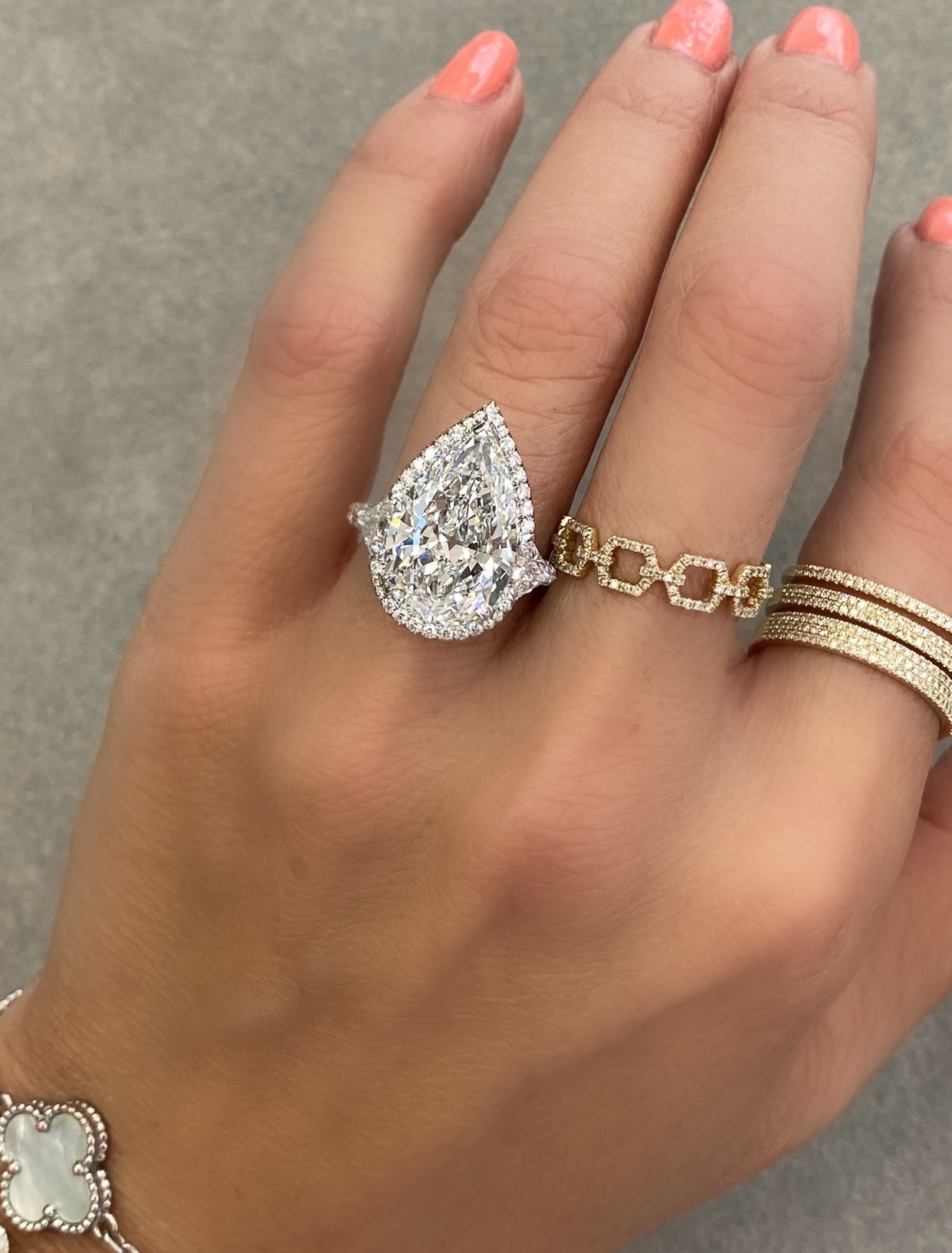 Miss Diamond Ring Pear Marquise Cut Diamond Engagement Rings