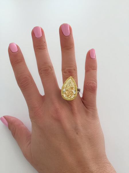 Yellow diamond engagement ring