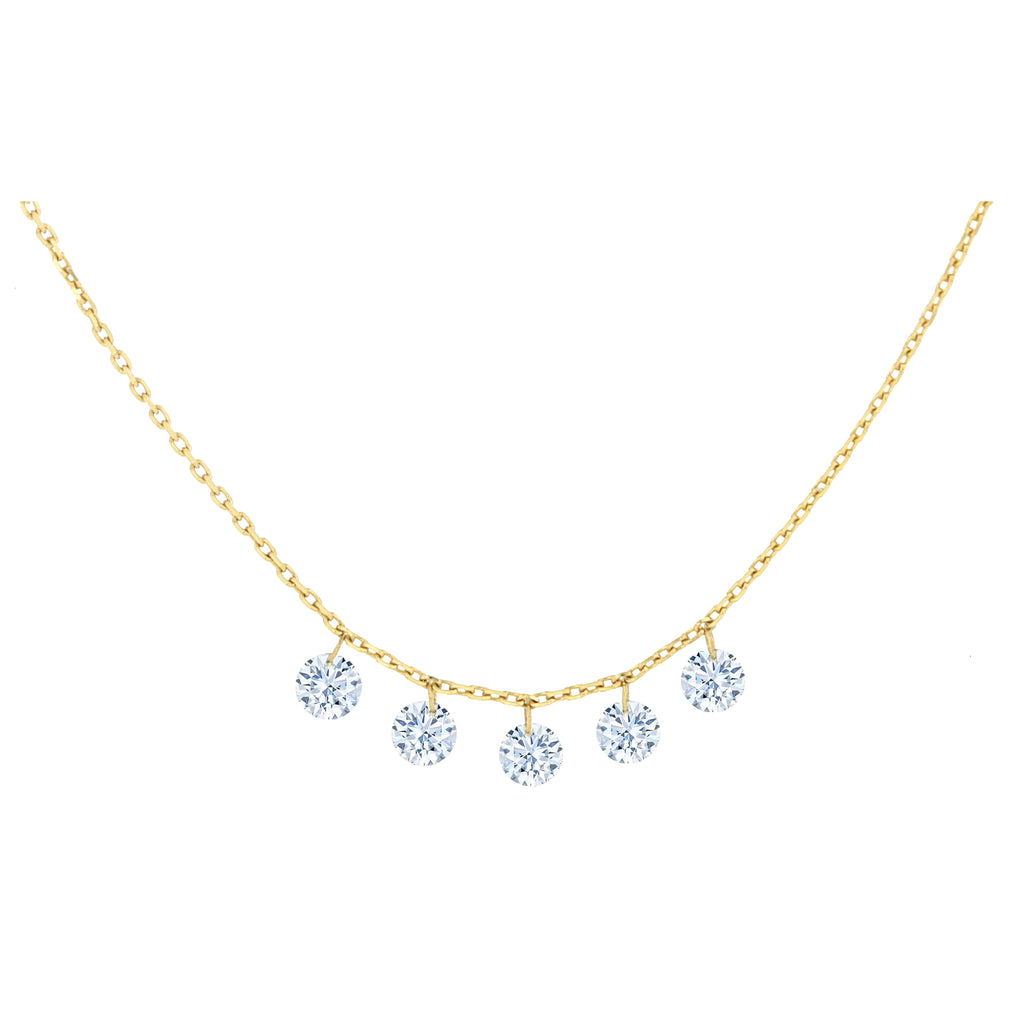 Ceylon Sapphire & White Diamond 5 Flower Station Necklace |Tanya Farah –  Tanya Farah