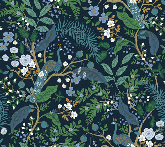 Rifle Paper Co. Menagerie Peel & Stick Wallpaper - Blue