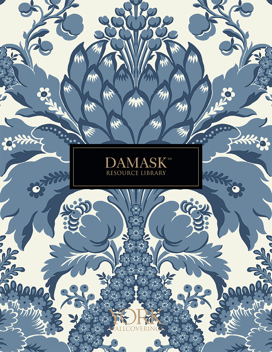 royal blue damask wallpaper