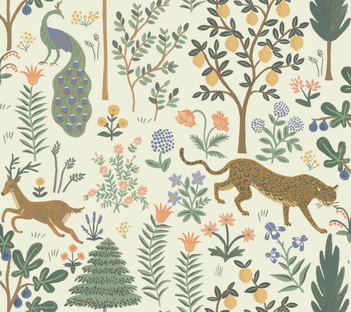 Rifle Paper Co. Menagerie Peel & Stick Wallpaper - Cream – US Wall Decor