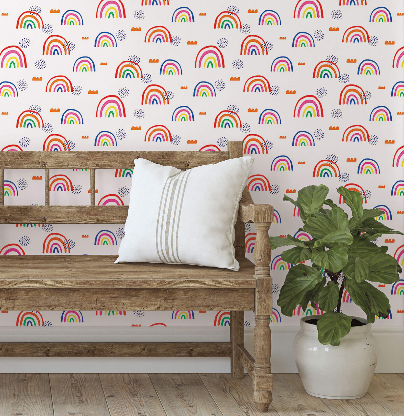 NuWallpaper Retro Rainbow Multicolor Bright Vinyl Peel and Stick Wallpaper  Roll NUS4853  The Home Depot