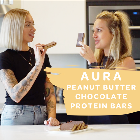 Peanut Butter Chocolate Protein Bars | AURA Kitchen