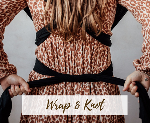 Wrap and double knot the wrap carrier