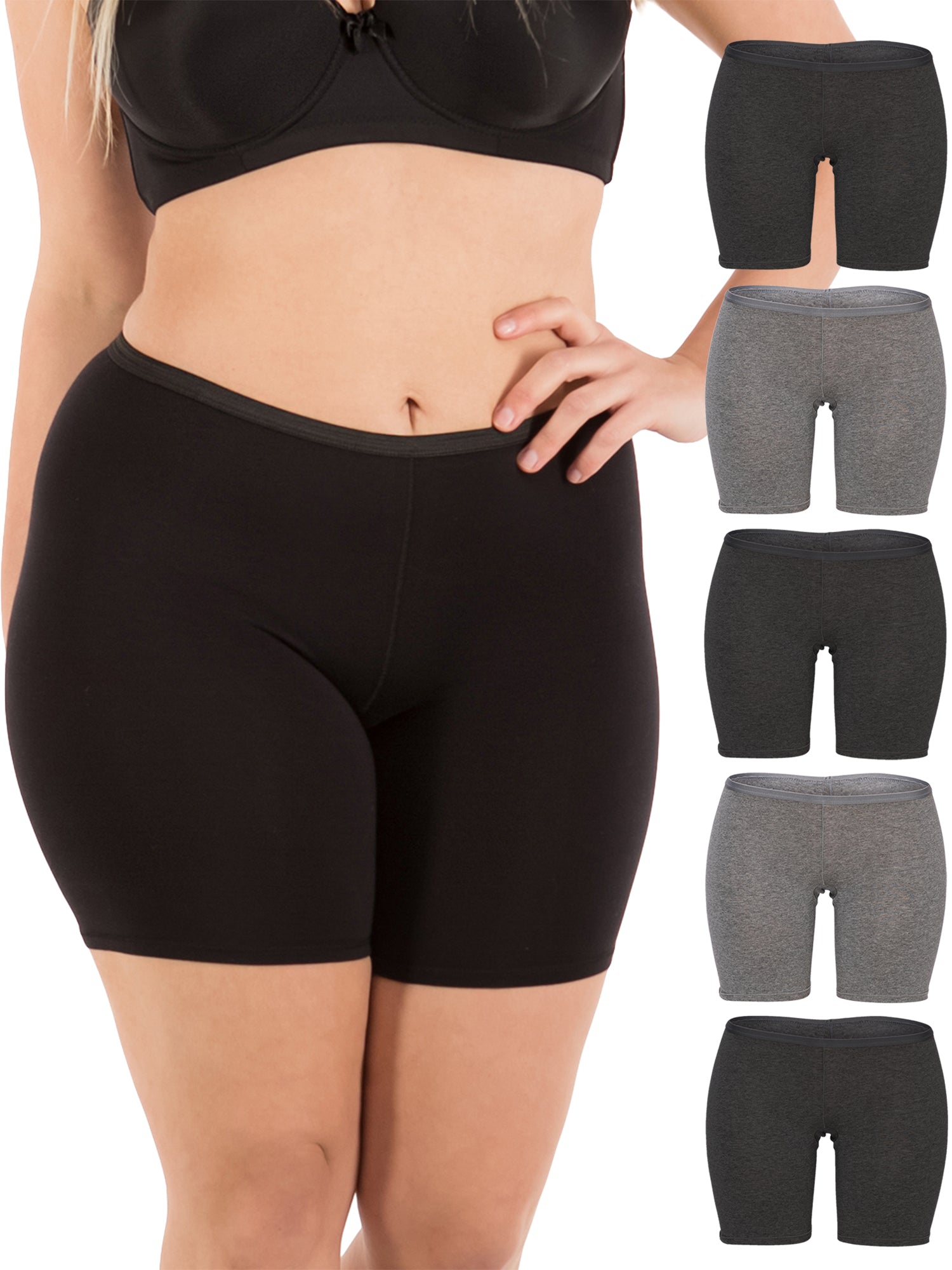 B2BODY Underwear Women Organic Cotton Boyshort Brief Panties S-4XL