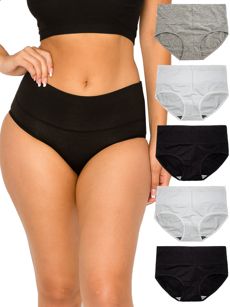 B2BODY Cotton Underwear Women - Boyshort Panties for Women Small to Plus  Size 5 Pack, 5 Pack Cheeky Boyshorts (Shadow), L price in UAE,  UAE