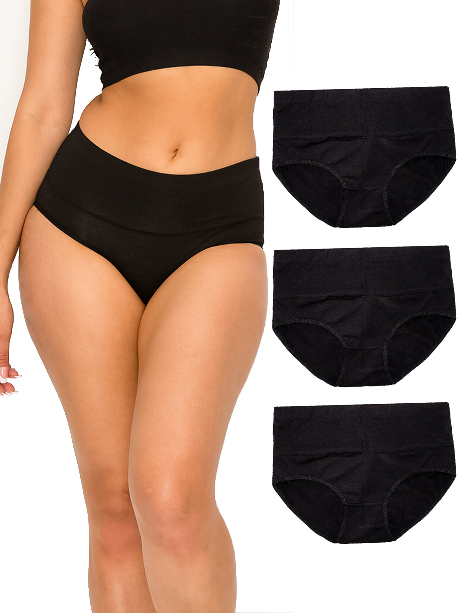 Ladies Cotton Tummy Control Panties Leak Proof Underwear Women High Waist  Pants