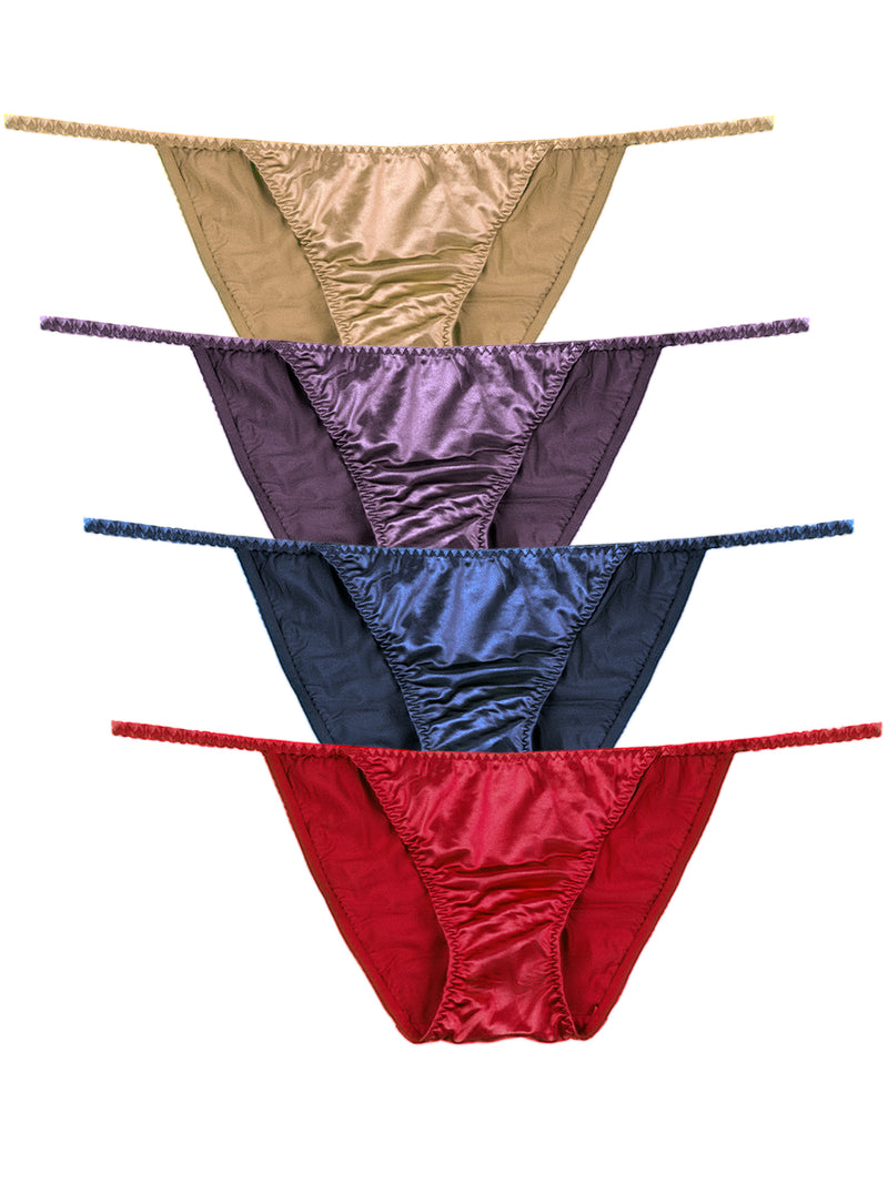 JDEFEG Women Underwear Satin Bikini Panties Lot 2023 Women'S New