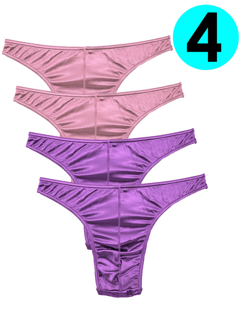 6 Bikini Underwear Nylon Panties Woman Man Light Soft Silky Briefs Hip  38-42XL