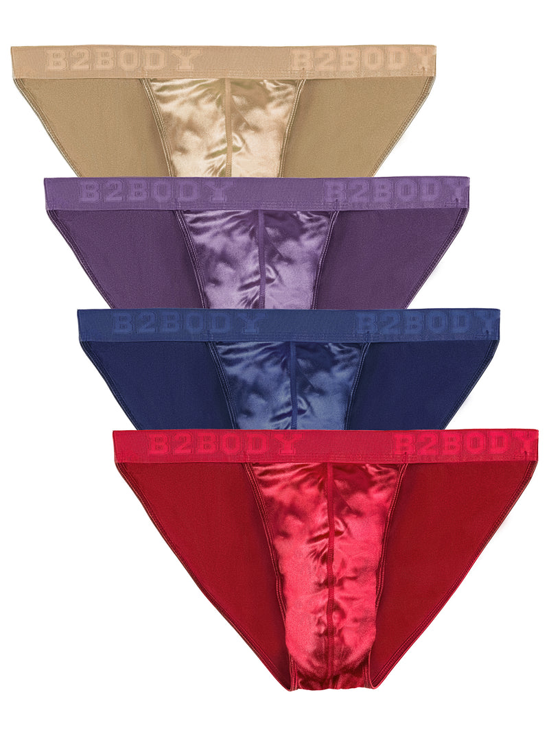B2BODY Womens Silky Sexy Satin Tangas Panties S - Plus Size Women Underwear  Multi-Pack - ShopStyle Knickers