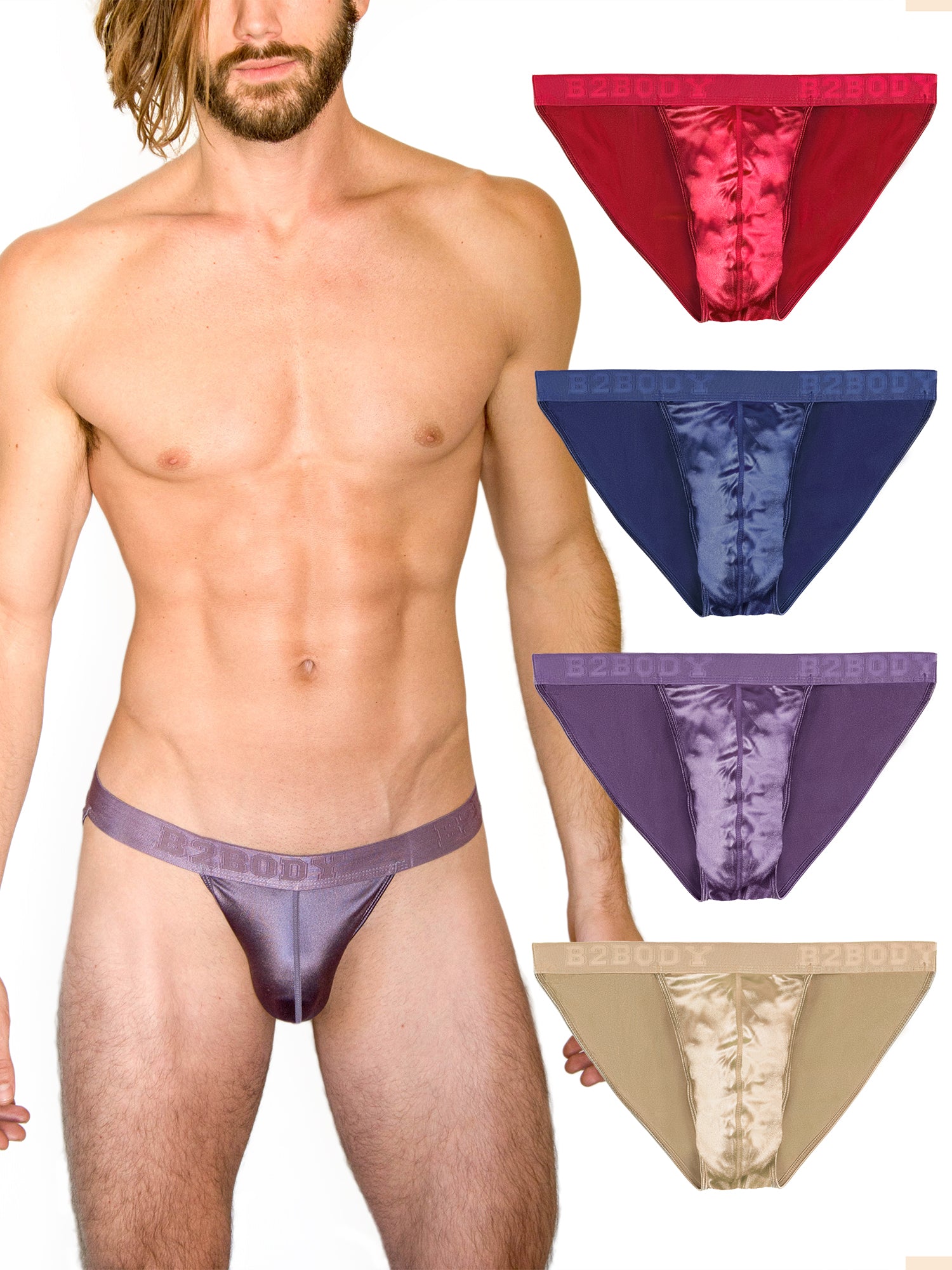 Mens Satin Bikini Briefs Panties Small to 3XL Silky Sexy Mens Underwear  Multi Pack (L, Candy Pink) at  Men's Clothing store