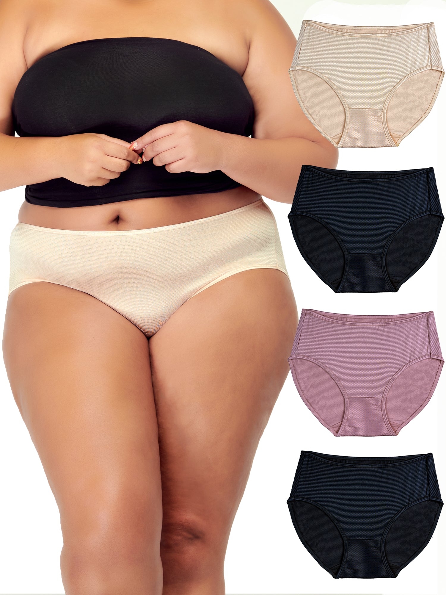 Seamless Panties for Women Super Breathable Briefs XS-3X Plus Size  Multi-Pack