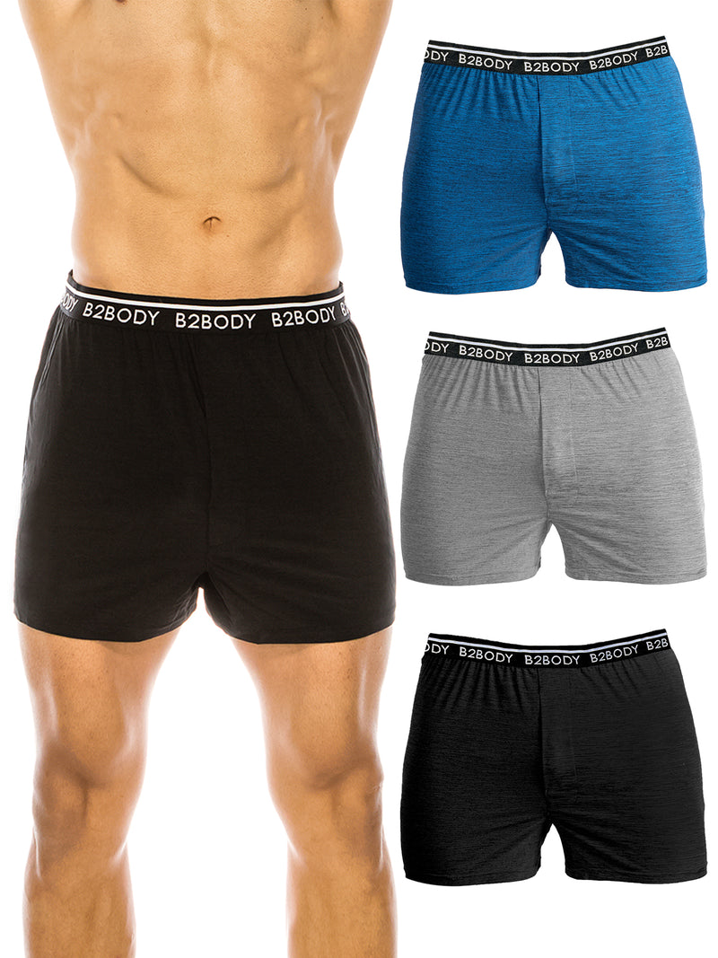 Loose Fit Boxers for Men-4 Pack S to Big and Tall Cool Touch Boxer