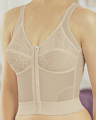 Cortland Intimates Long Line Back Support Soft Cup Bra,White,42D