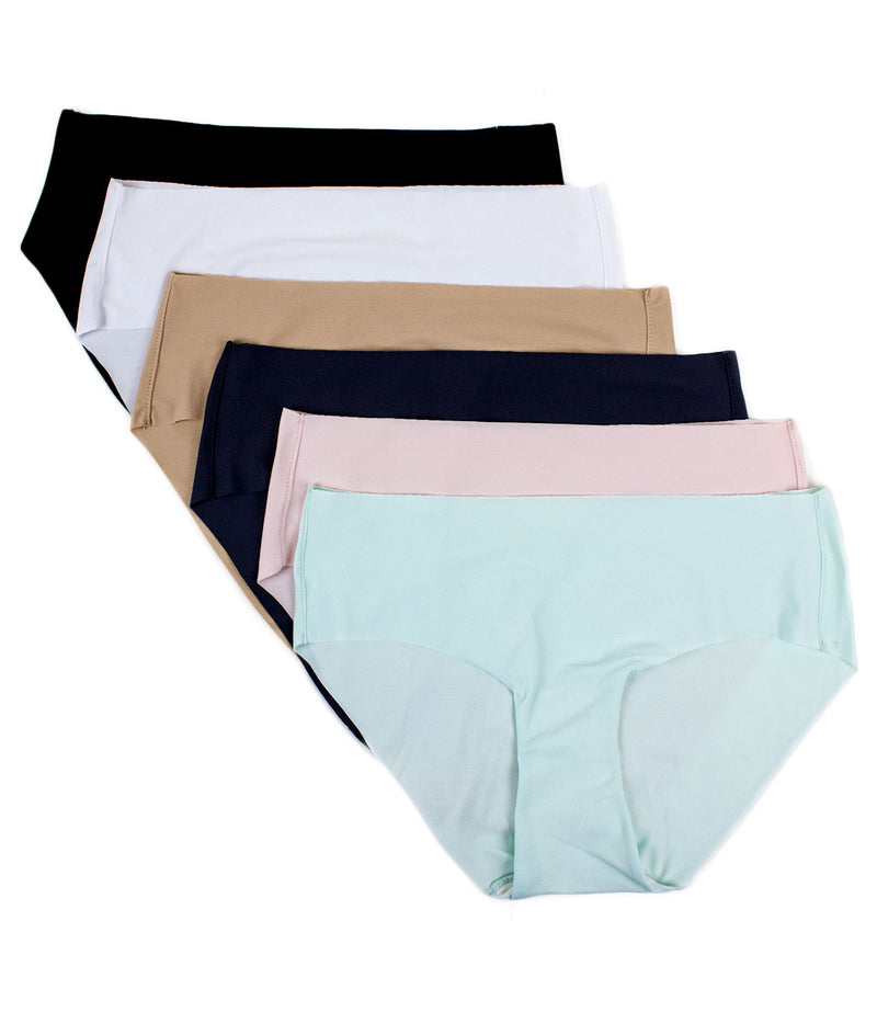 B2BODY Women's Underwear Microfiber Silicone Edge Hipster Panties