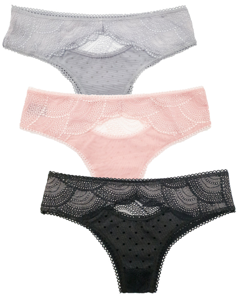 neiku 3 Pcs/lot Ladies Lace Panties Sexy Lingerie Low Waist Solid Briefs  Big Size XXL